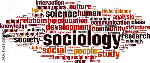 Sociology word cloud