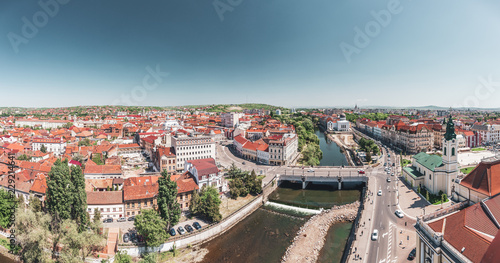 View of Oradea city from above in Romania