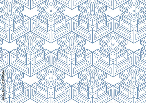 Abstract Cube, Rectangle . Isometric Background