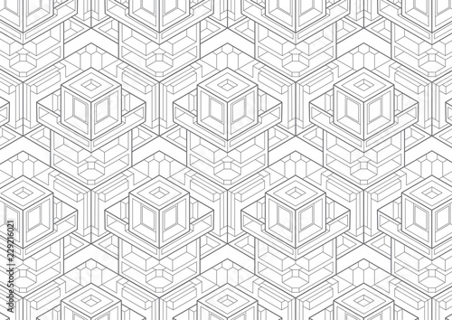 Technical Isometric Drawing .Technological background. Vector illustration