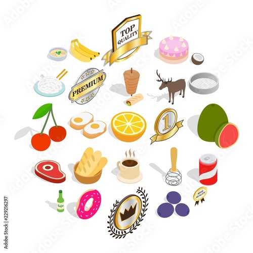 Bundle icons set. Isometric set of 25 bundle vector icons for web isolated on white background