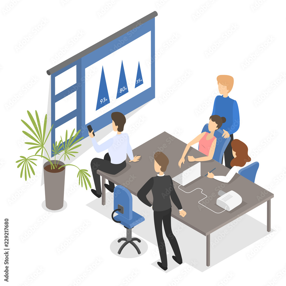Business teamwork set. People working in team Business teamwork set. People working in team