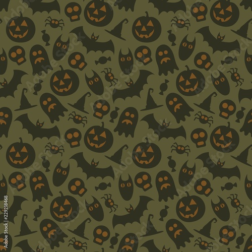 Halloween vector seamless pattern