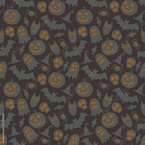 Halloween vector seamless pattern
