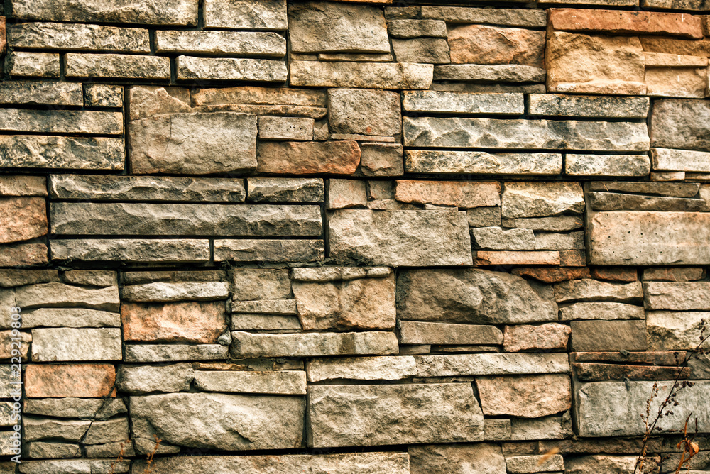 background wall of decorative stone brown texture background wall of decorative stone brown texture