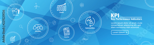KPI - Key Performance Indicators Web Header Banner and Icon set