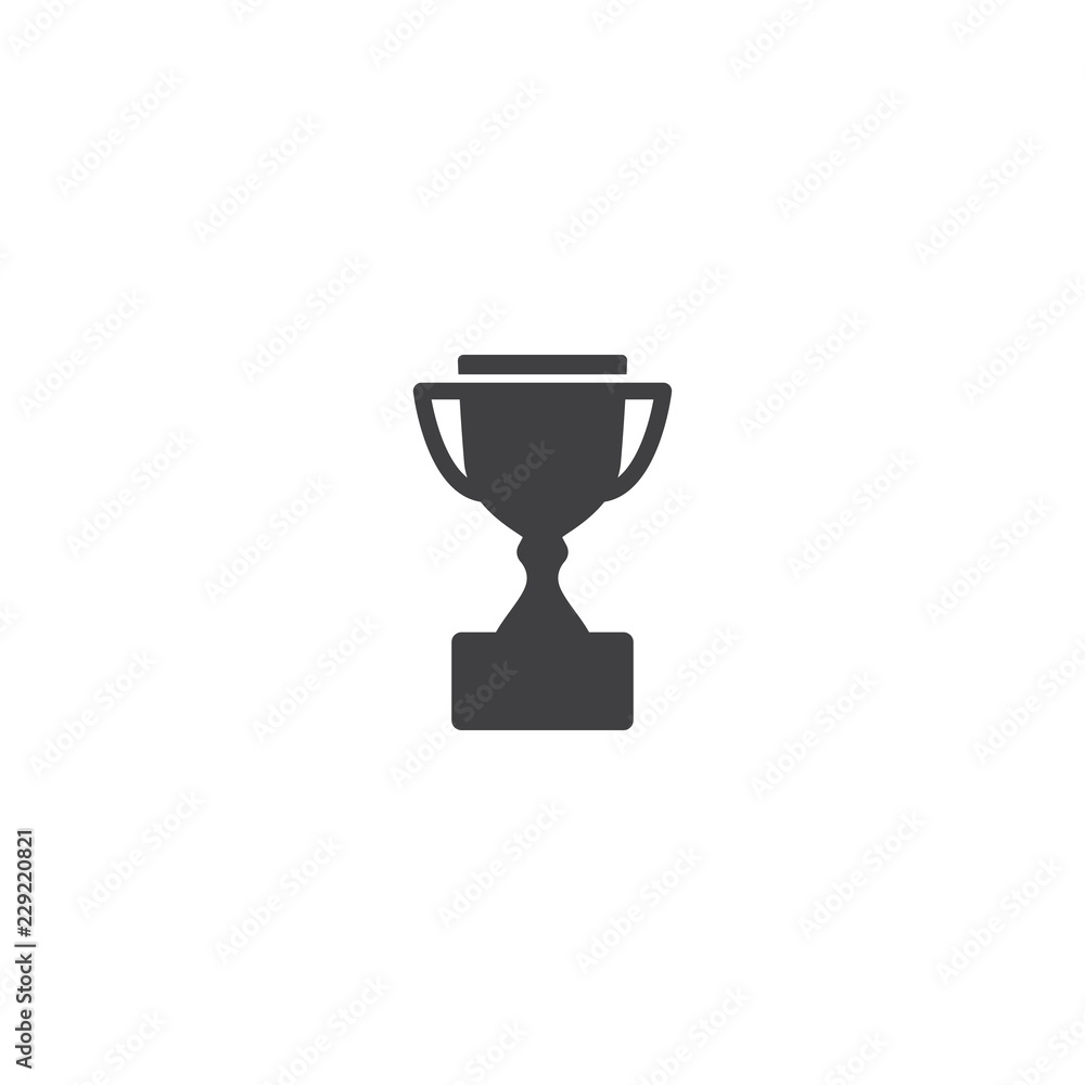 Trophy logo or icon vector design template Trophy logo or icon vector design template