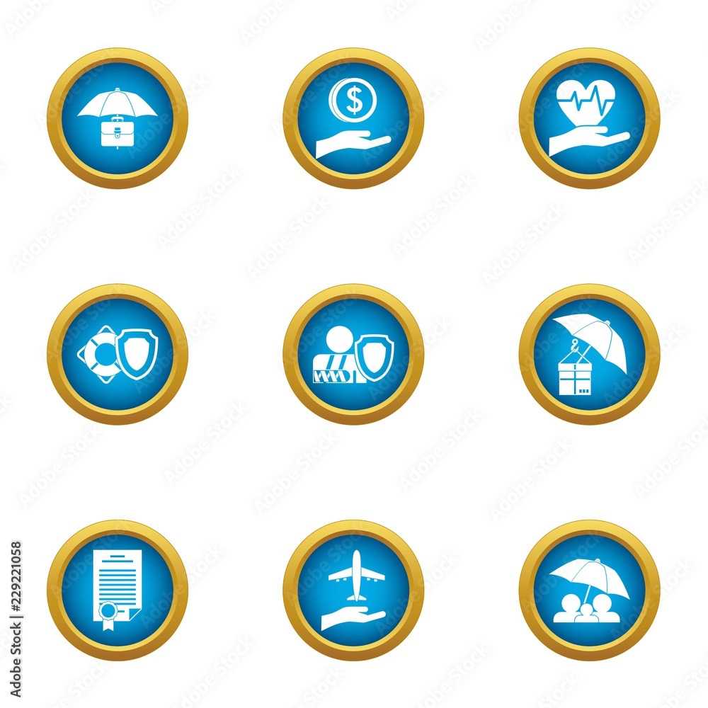 Donation delivery icons set. Flat set of 9 donation delivery vector icons for web isolated on white background