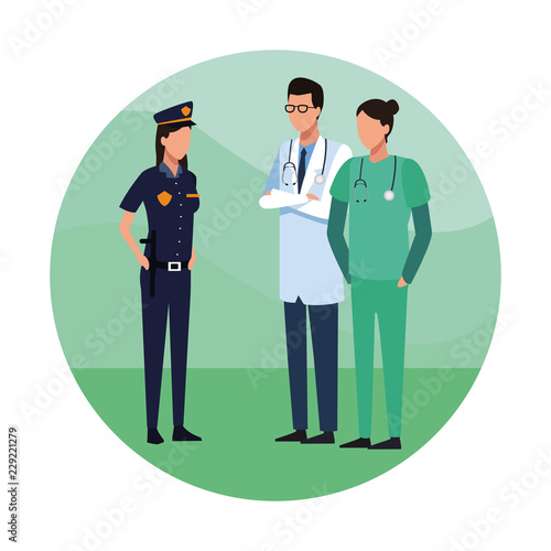 Doctors and police