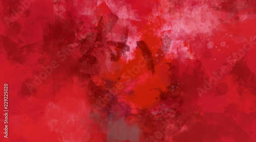 Abstract red watercolor background. Bright multi colored spots.