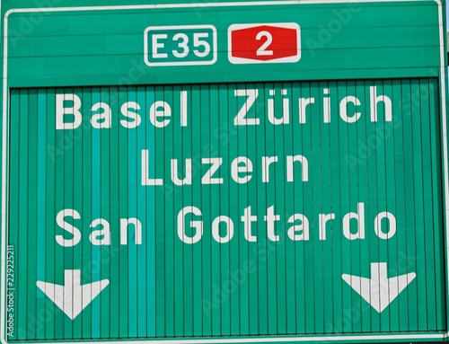 Zurich Freeway Sign photo