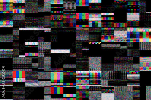 Pixel pattern of a digital glitch / Abstract background, pattern of a digital glitch. photo