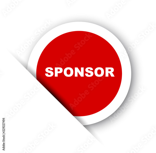 red vector banner sponsor