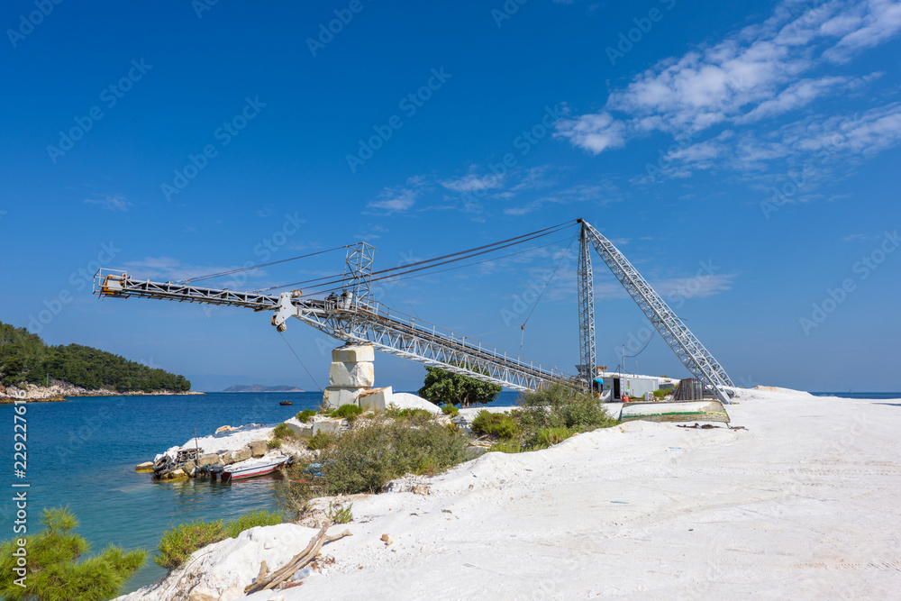 Old Crane near Marble Beach and Quarry
