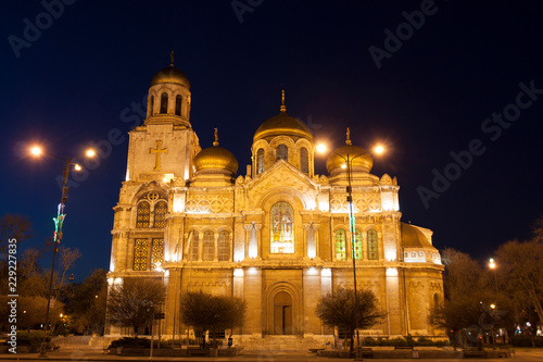 VARNA, BULGARIA - APRIL 11, 2015: Orthodox cahtedral of Assumption of the Virgin Mary, Varna, Bulgaria