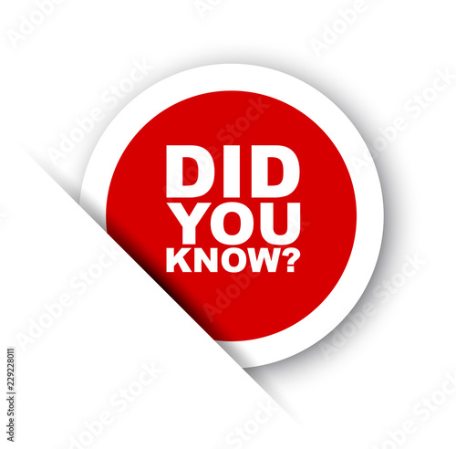 red vector banner did you know