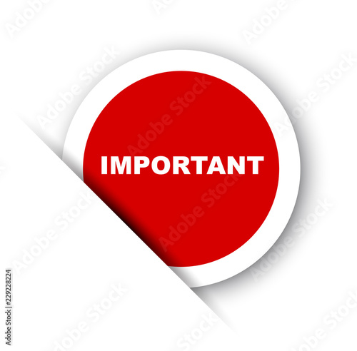 red vector banner important