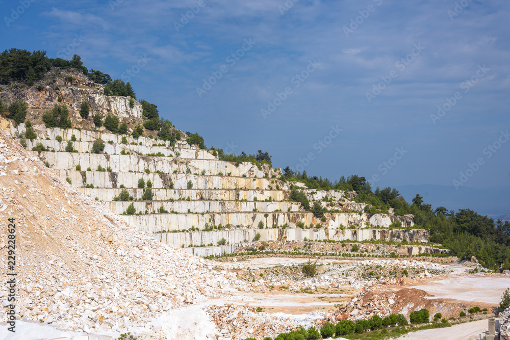 Thassos Marble Quarry at daylight