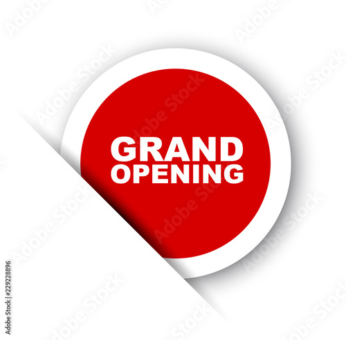 red vector banner grand opening