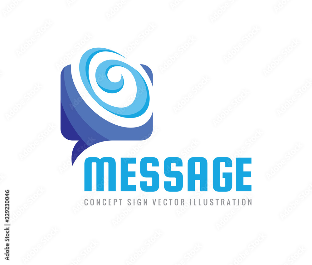 Message - speech bubbles vector logo concept illustration. Dialogue talking icon. Chat sign. Social media symbol. Communication consulting insignia. Design element. Message - speech bubbles vector logo concept illustration. Dialogue talking icon. Chat sign. Social media symbol. Communication consulting insignia. Design element.