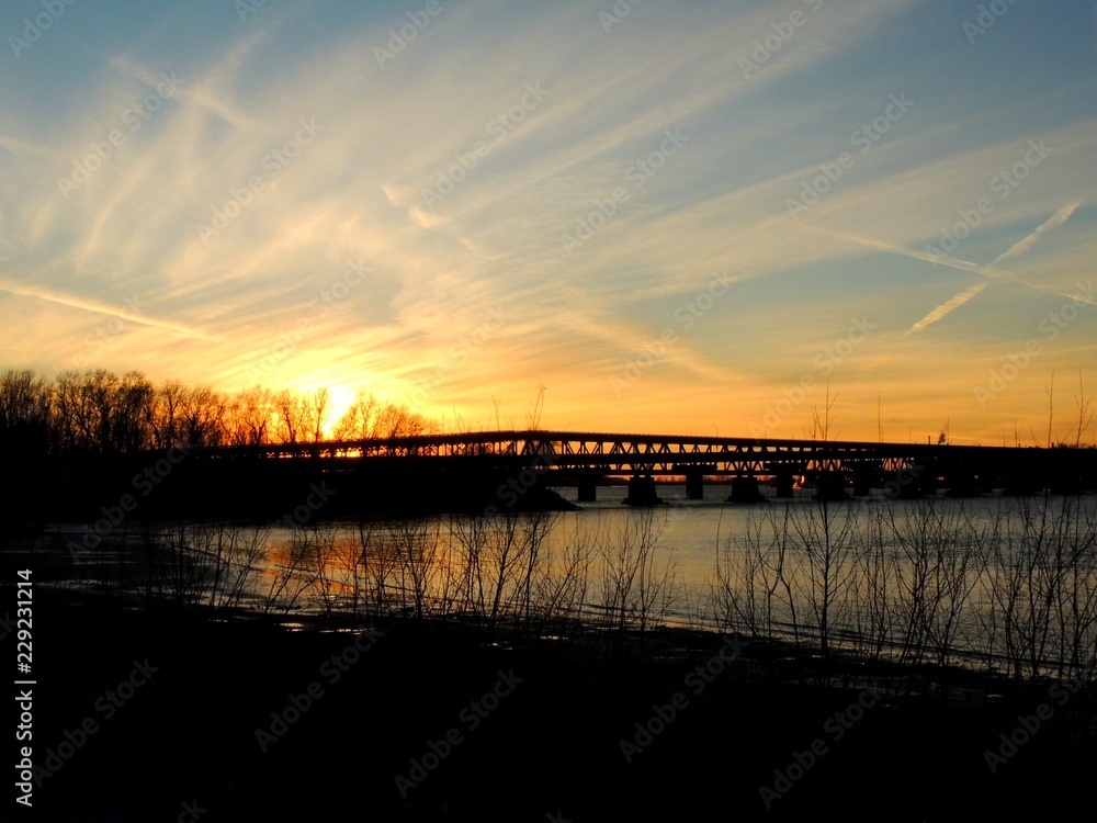 River Bridge at Dusk