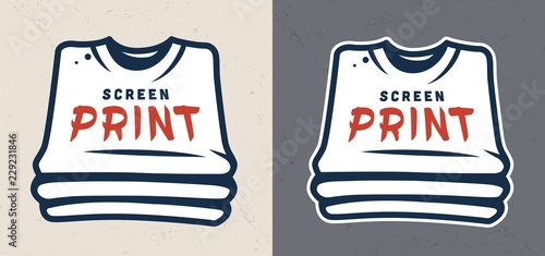 Vintage serigraphy colorful concept