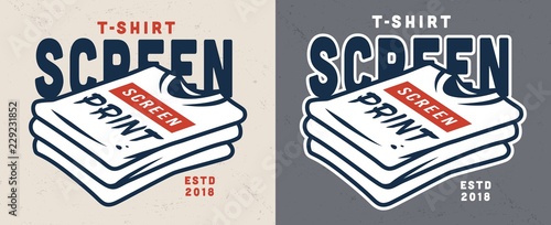 Vintage screen printing template