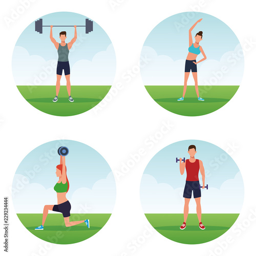 fitness people doing exersice