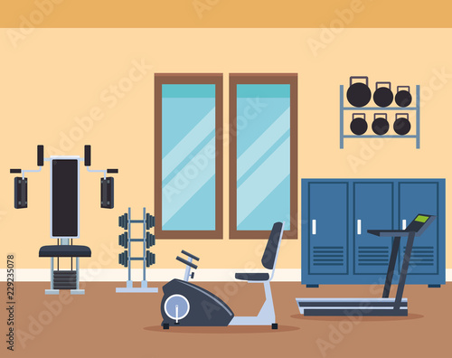 exercise machines cartoons
