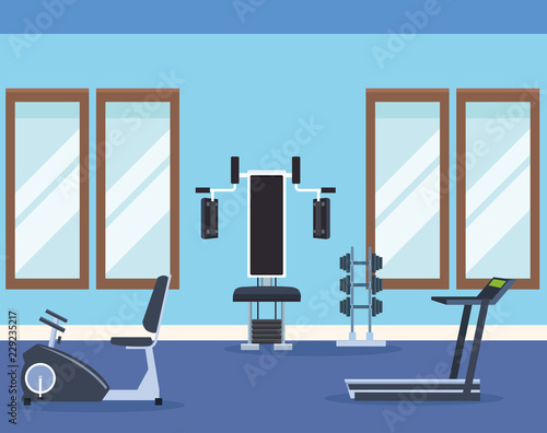 exercise machines cartoons