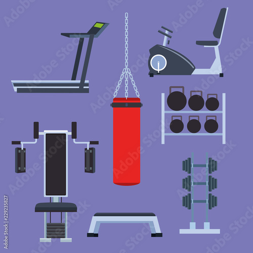exercise machines cartoons