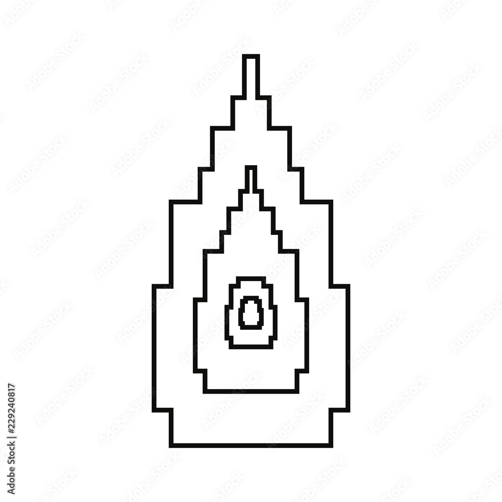 pixel video game flame fire