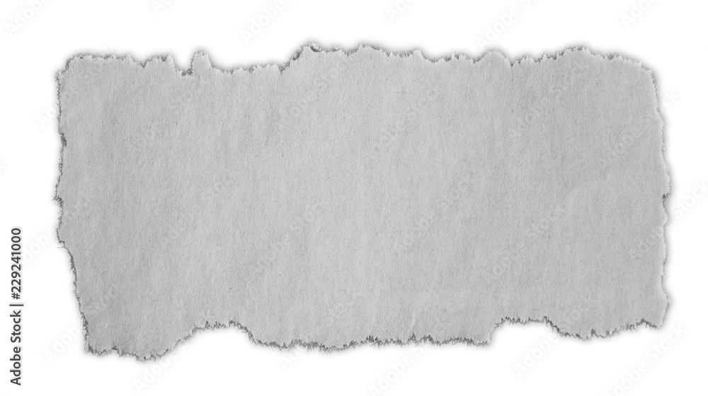 Obraz premium Torn paper piece isolated on white