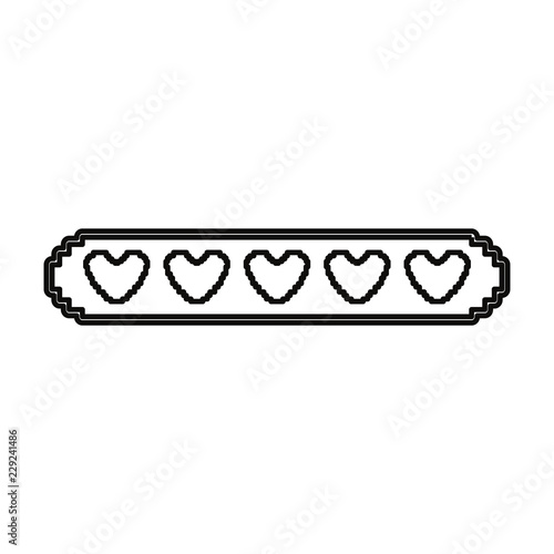 pixel video game health bar hearts