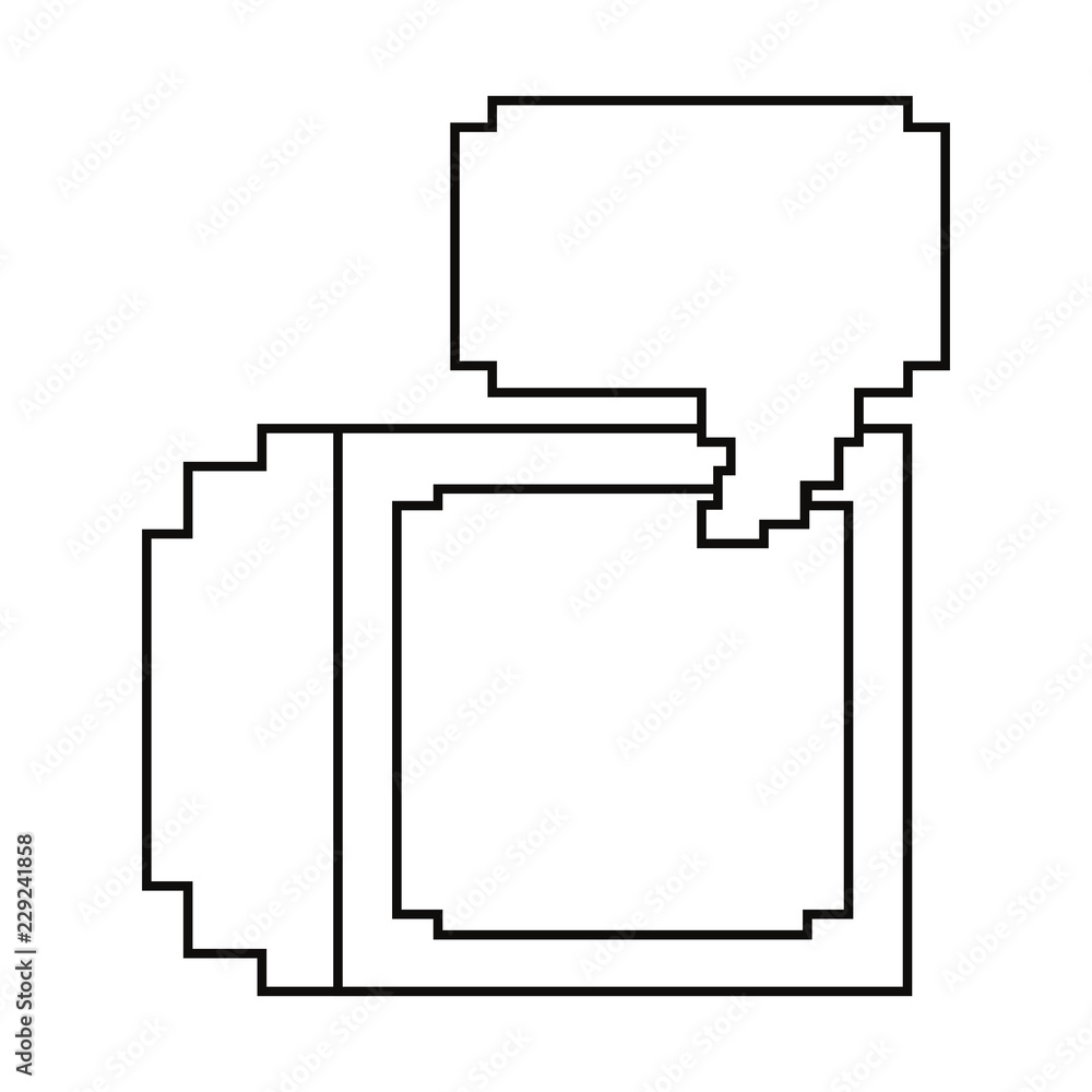 screen speech bubble pixel linear screen speech bubble pixel linear