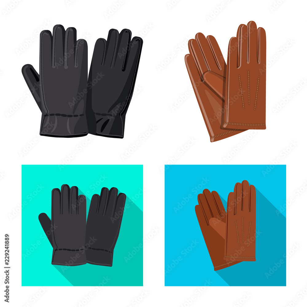 Isolated object of glove and winter symbol. Set of glove and equipment vector icon for stock. Isolated object of glove and winter symbol. Set of glove and equipment vector icon for stock.