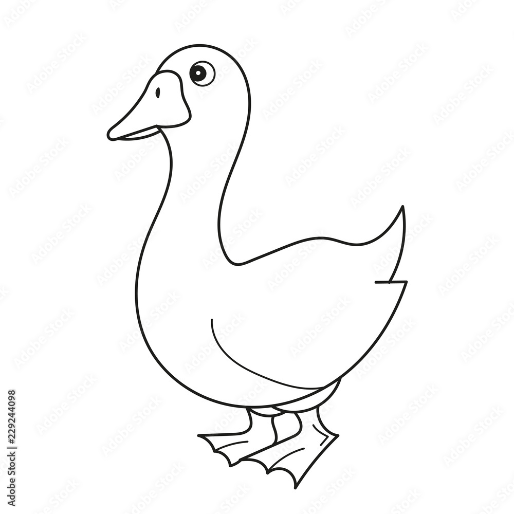 Goose Clipart Black And White