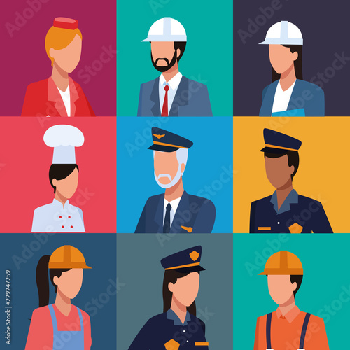 Set of workers profile