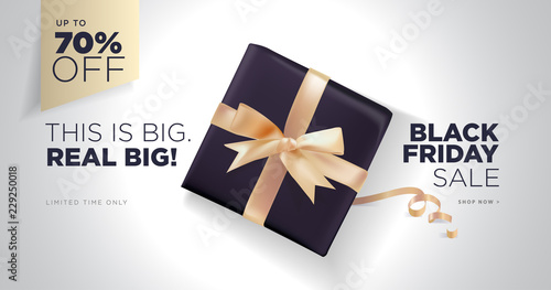 Black Friday sale banner. Social media vector illustration template for website and mobile website development, email and newsletter design, marketing material.