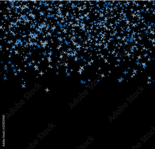 Snowflakes falling from the sky