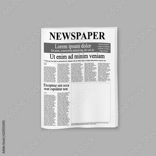 realistic newspaper or magazine