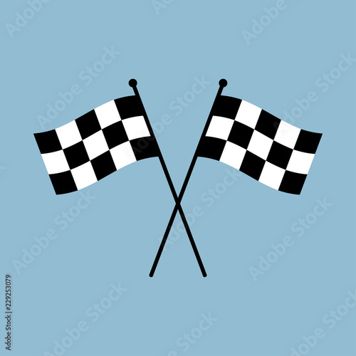 Racing flag flat vector icon