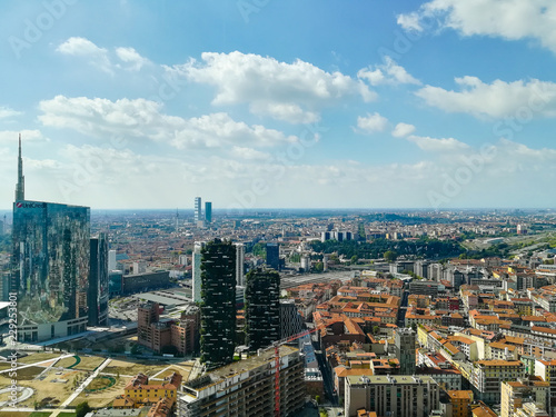 Milan aerial view. Milano city  Italy