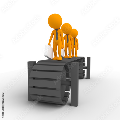 People on conveyer belt