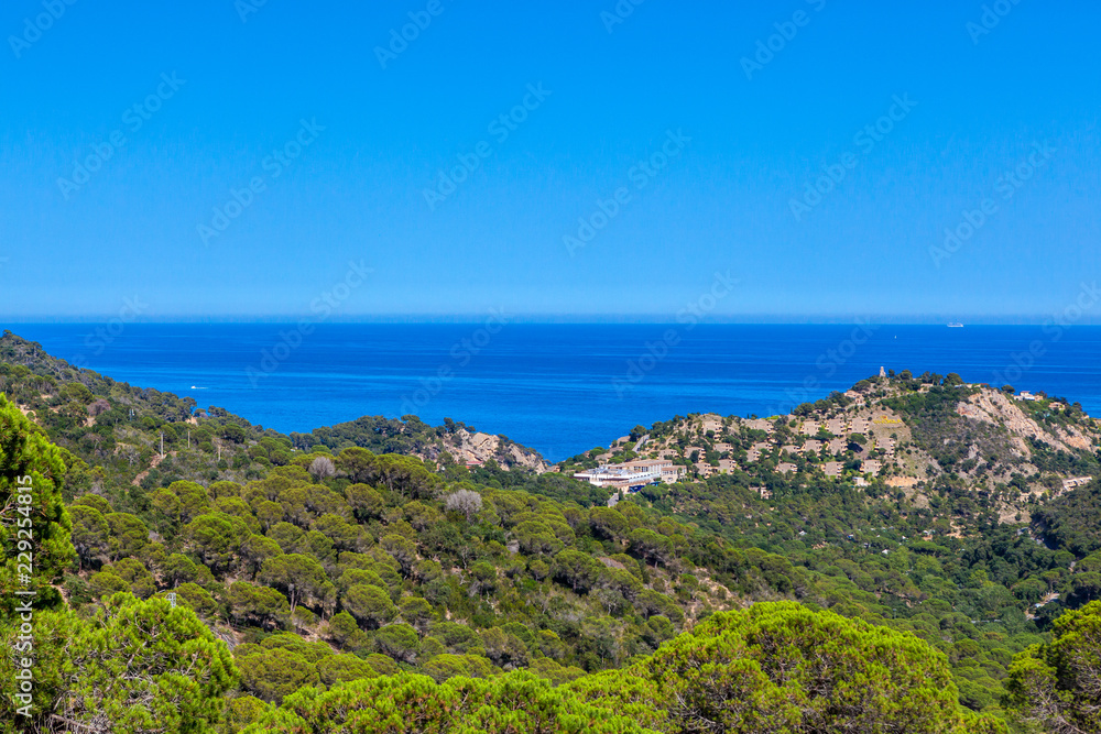 Fototapeta premium The hills and mountains of Casa Giverola, Tossa de mar 