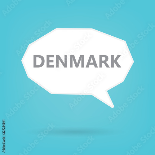 Photography Denmark word on a speech bubble- vector illustration