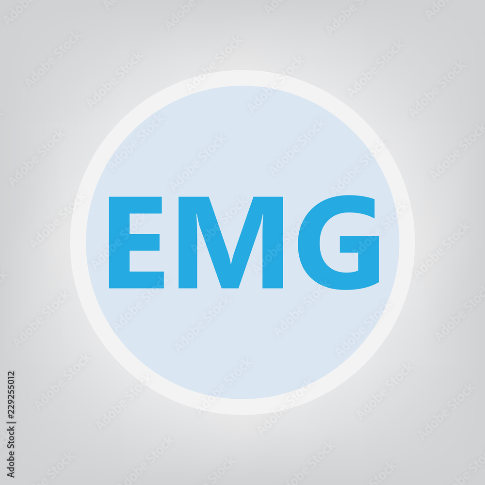 Obraz premium EMG (Electromyography) acronym- vector illustration