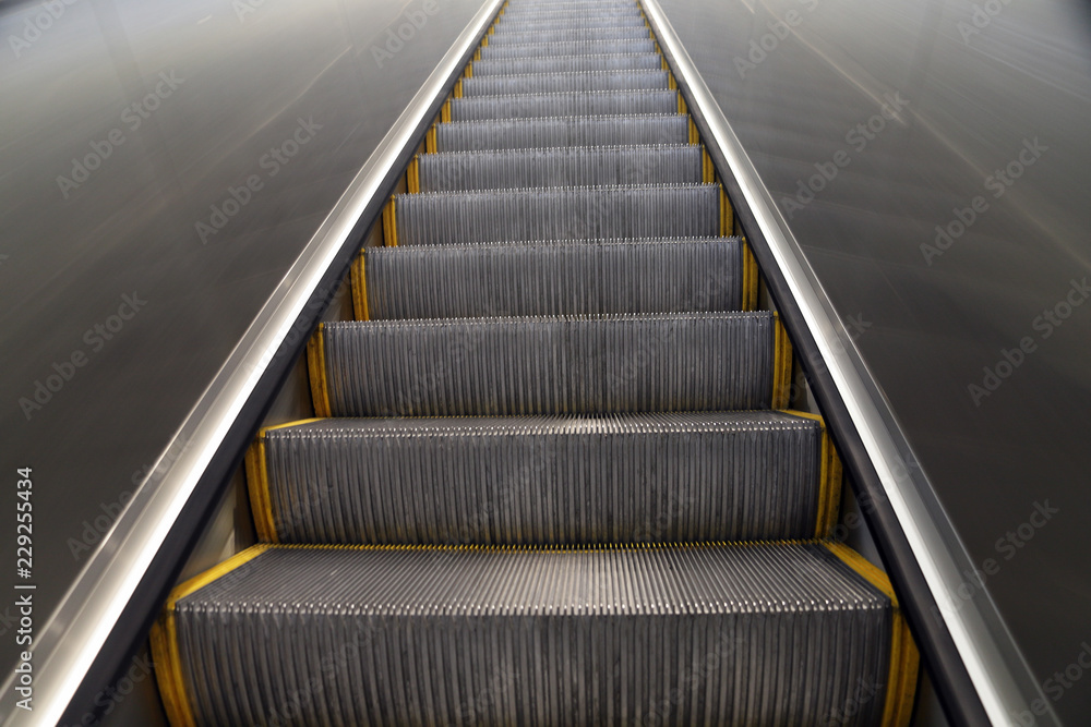 Looking up an escalator Looking up an escalator