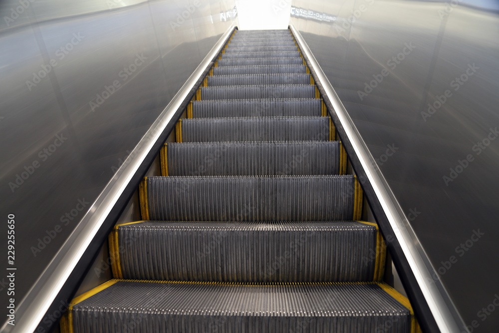 Looking up an escalator Looking up an escalator