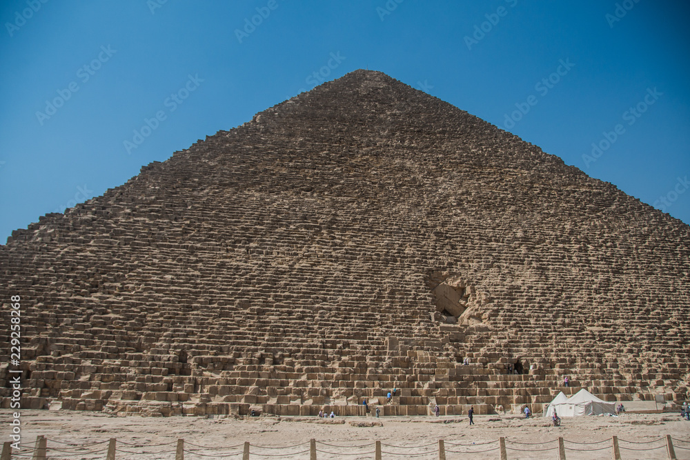 Landscape of Chefren pyramid in Giza complex, Egypt.